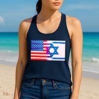 American Israel Flag Women's Tank Top thumb 2