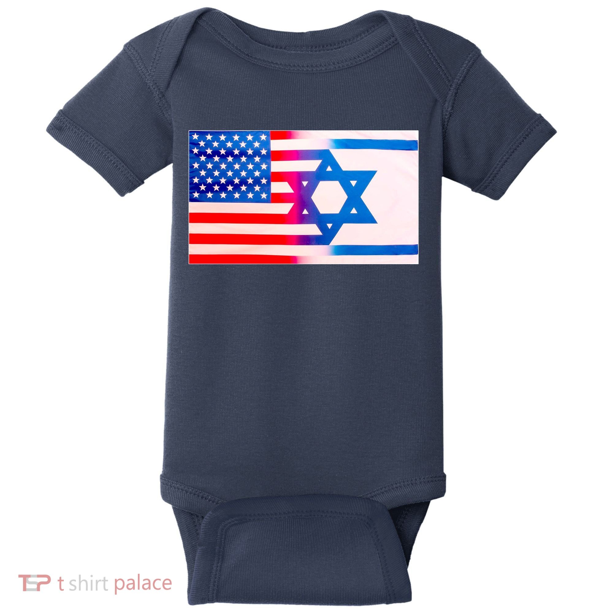 American Israel Flag Baby Bodysuit