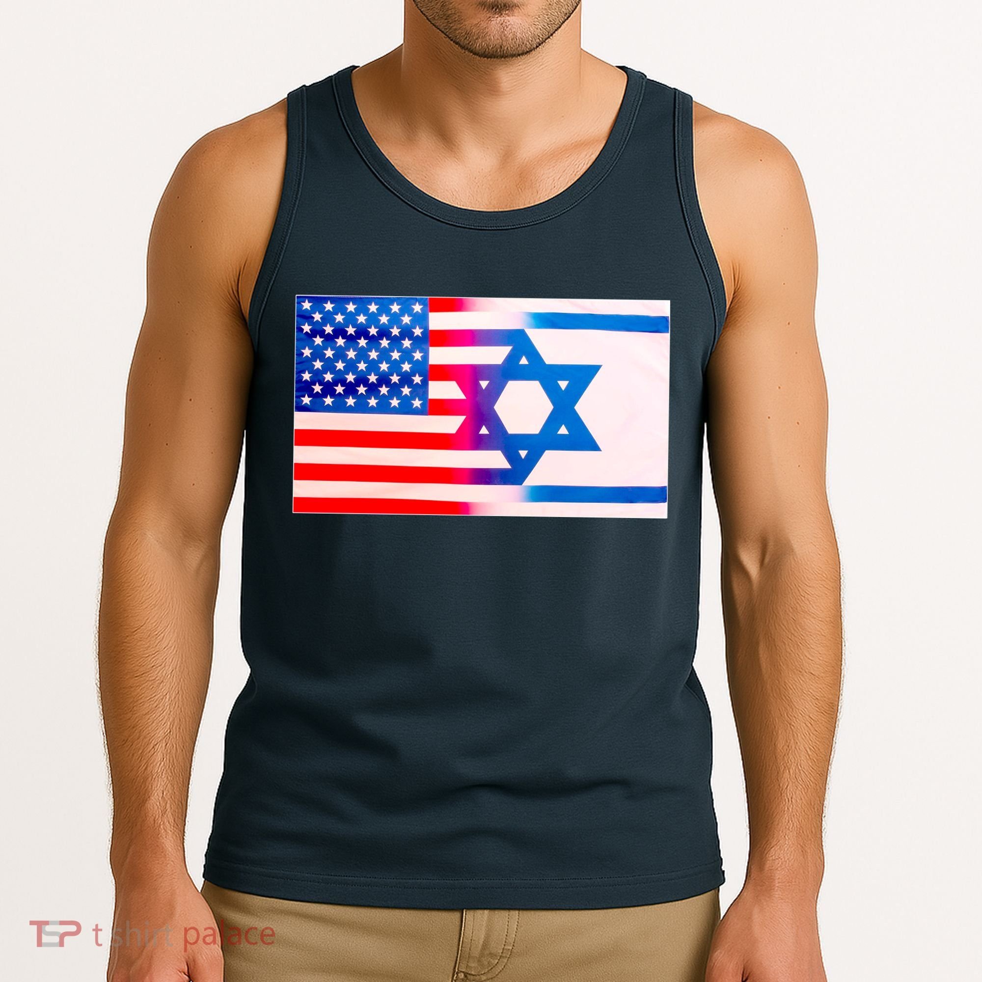American Israel Flag Tank Top