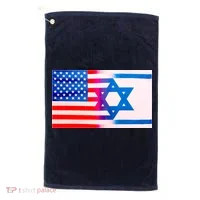 American Israel Flag Golf Towel thumb 0