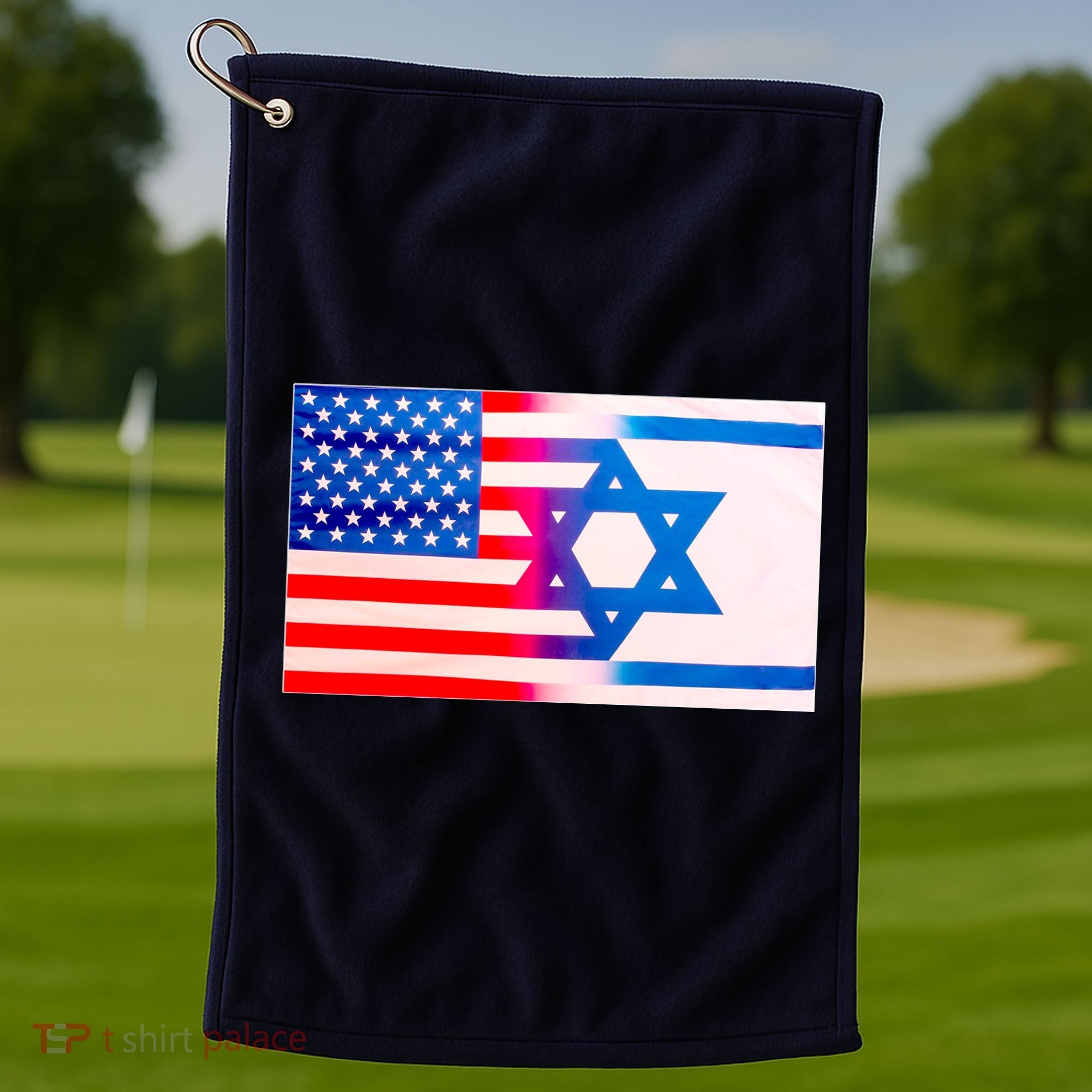 American Israel Flag Golf Towel