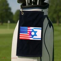 American Israel Flag Golf Towel thumb 2