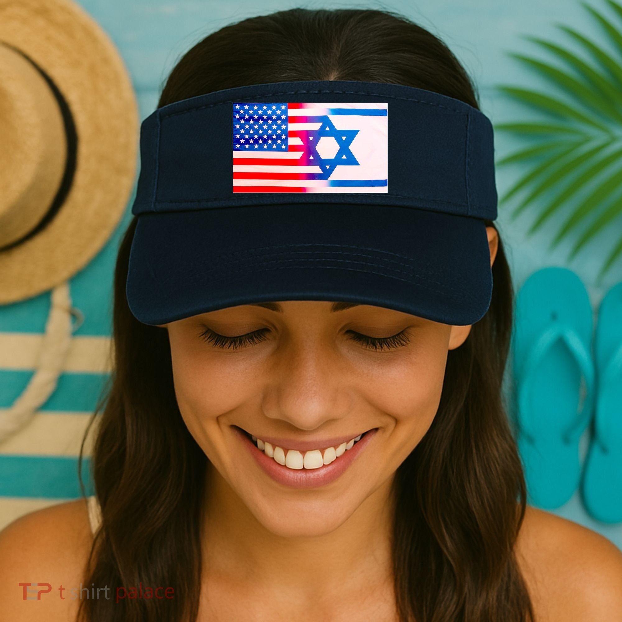 American Israel Flag Visor