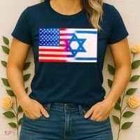 American Israel Flag Women's T-Shirt thumb 2