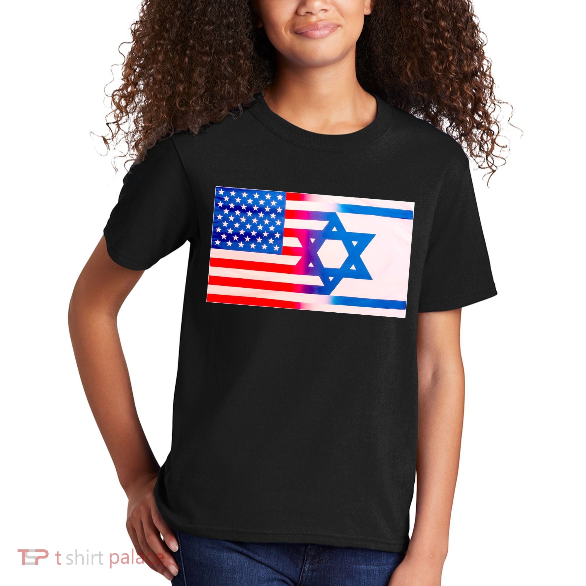 American Israel Flag Kids T-Shirt