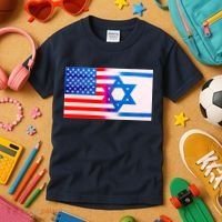 American Israel Flag Kids T-Shirt thumb 3
