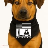 American LA California State Flag USA-Made Doggie Bandana thumb 1