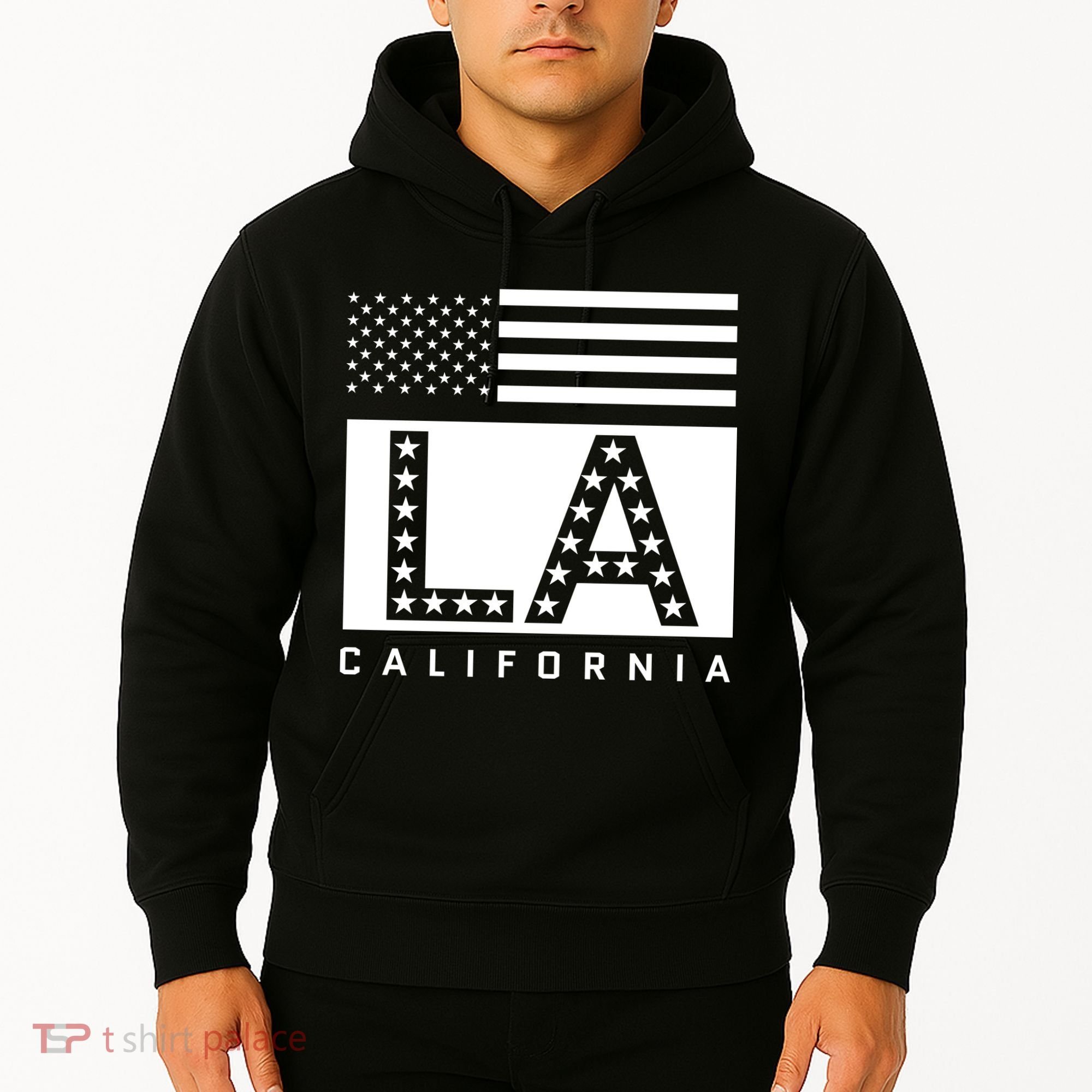 American LA California State Flag Hoodie