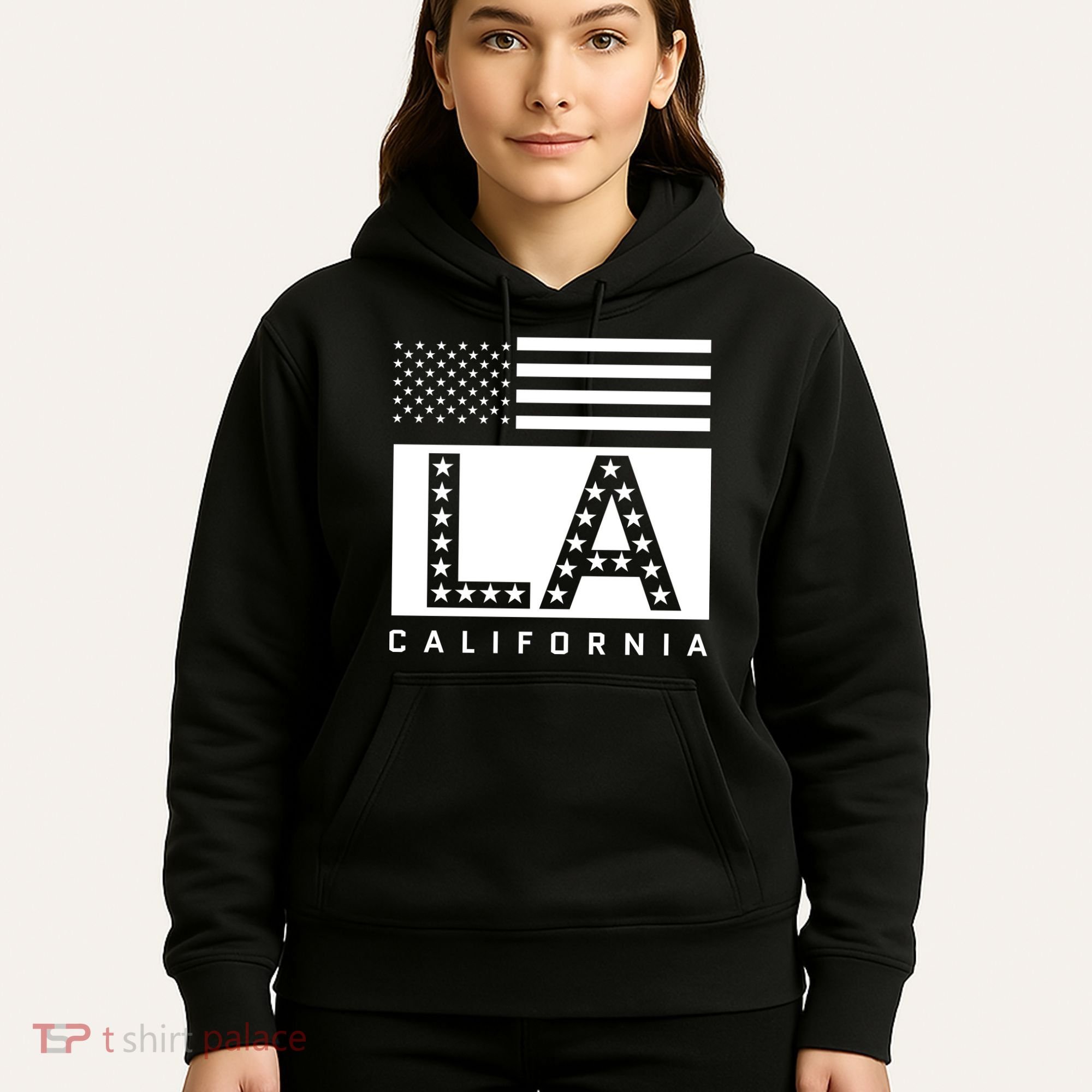 American LA California State Flag Hoodie