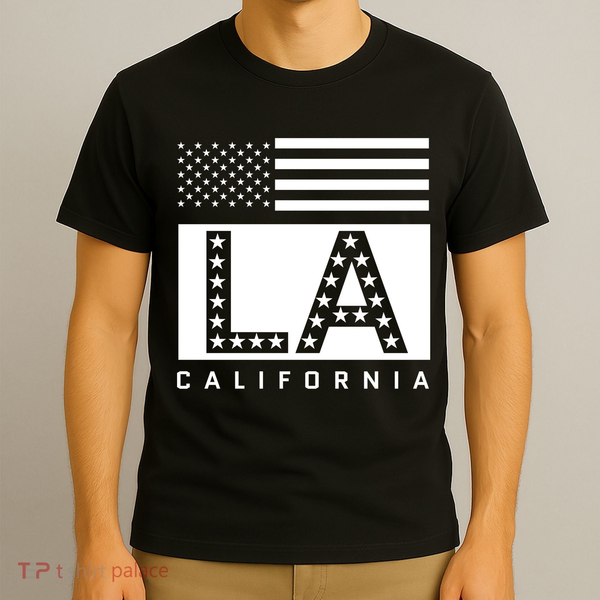 American LA California State Flag T-Shirt