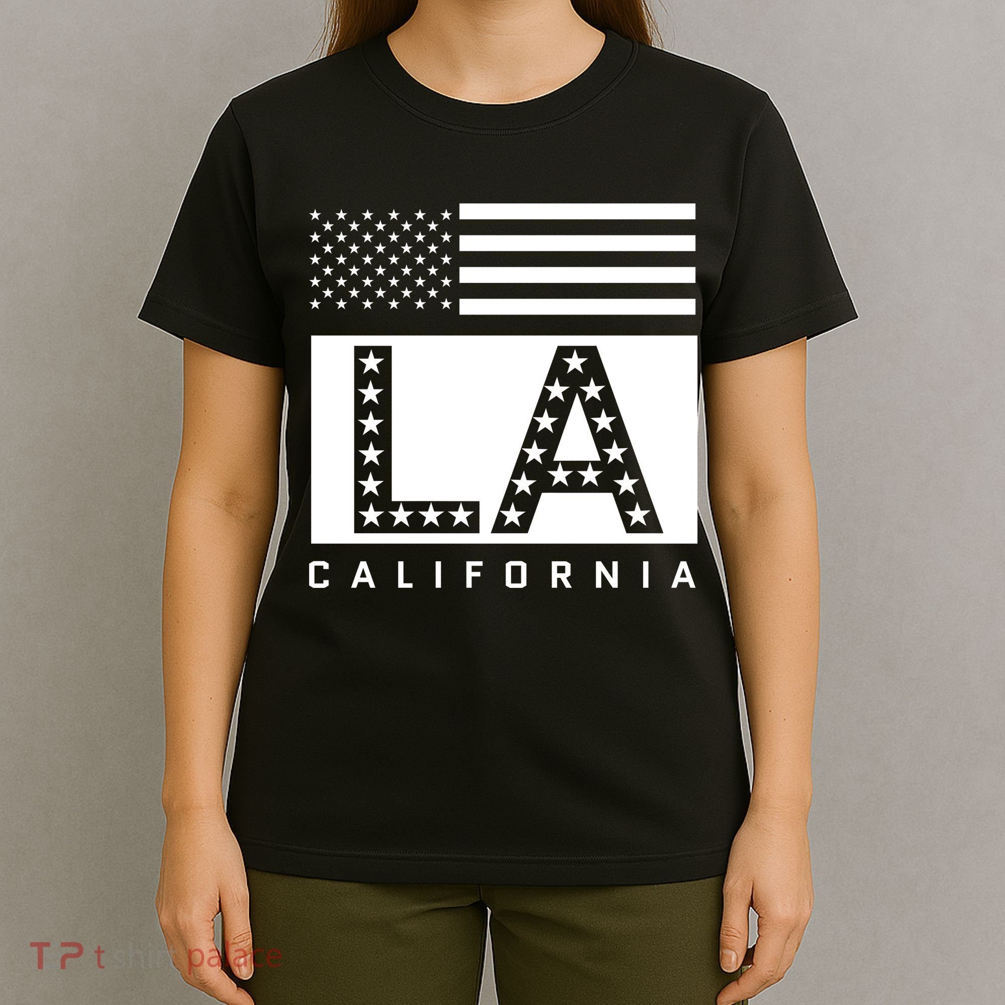 American LA California State Flag T-Shirt