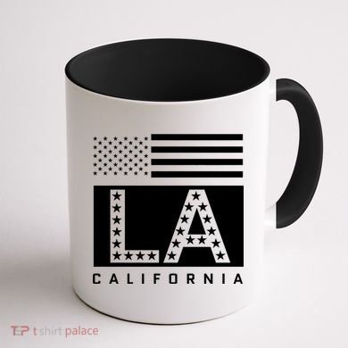 American LA California State Flag Coffee Mug back