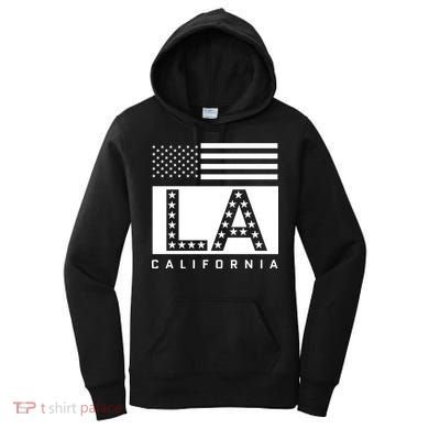 American LA California State Flag Women's Hoodie