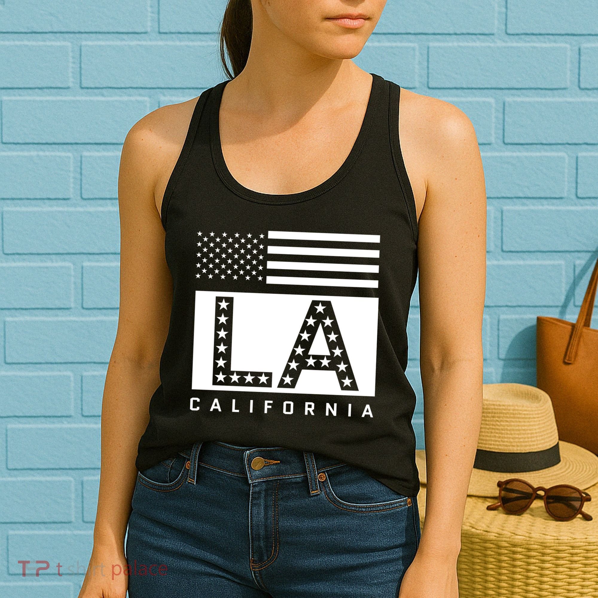 American LA California State Flag Women's Tank Top