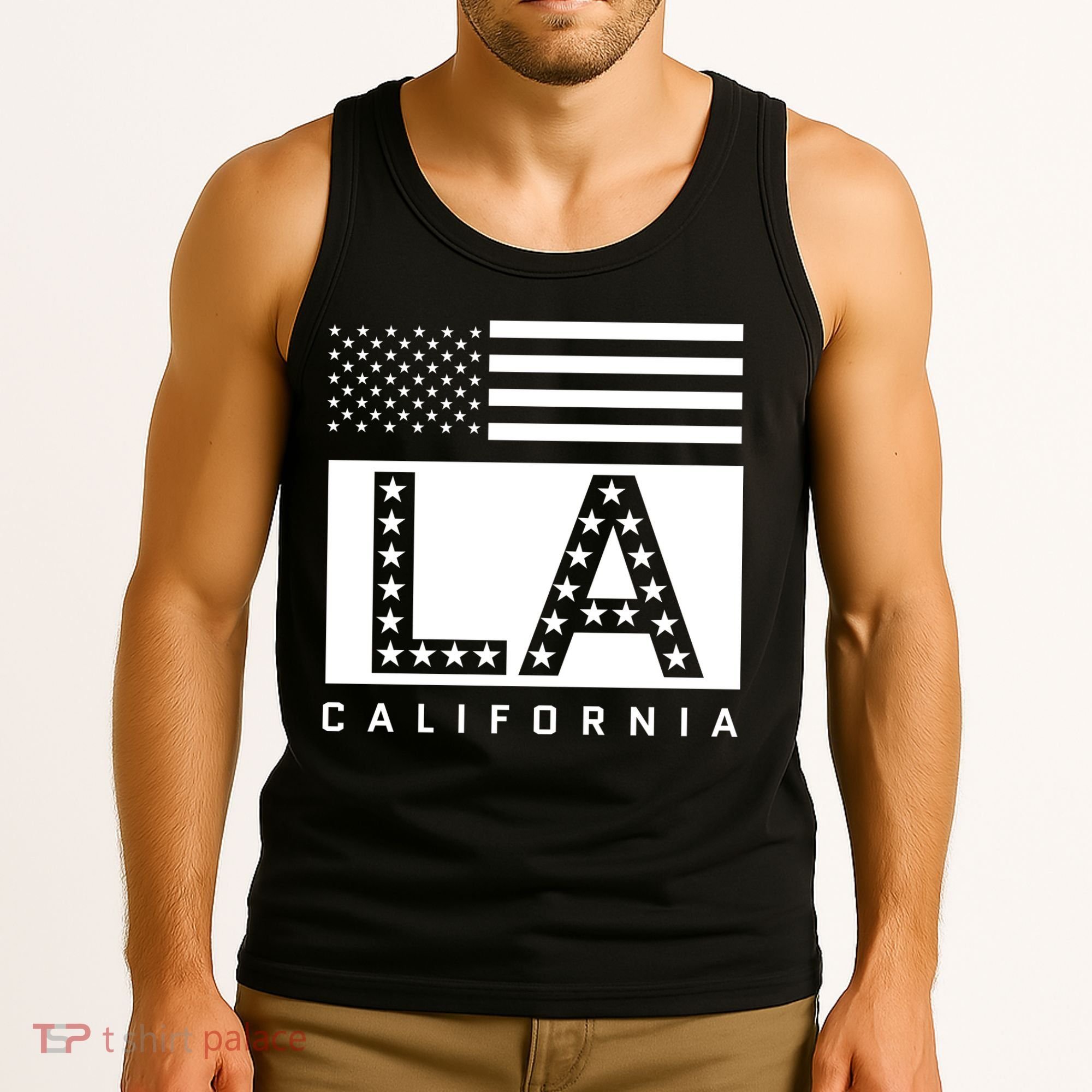 American LA California State Flag Tank Top