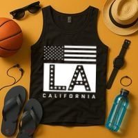 American LA California State Flag Tank Top thumb 4