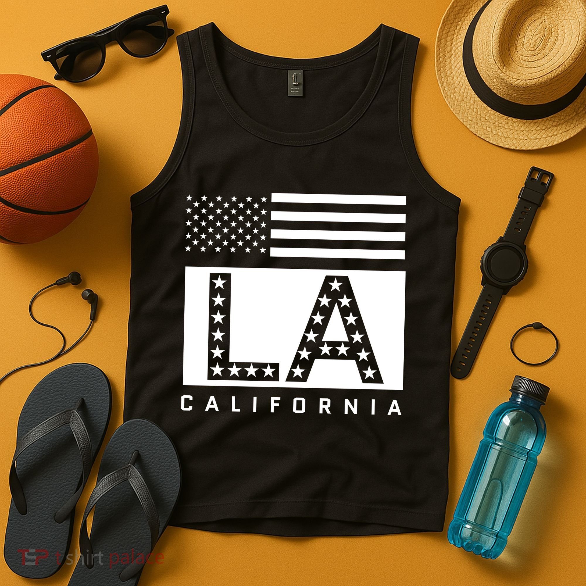 American LA California State Flag Tank Top