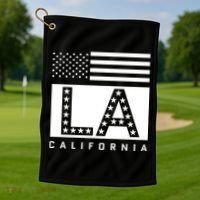 American LA California State Flag Golf Towel thumb 1
