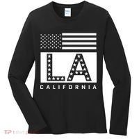 American LA California State Flag Women's Long Sleeve Shirt thumb 0