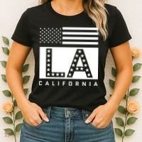 American LA California State Flag Women's T-Shirt thumb 2