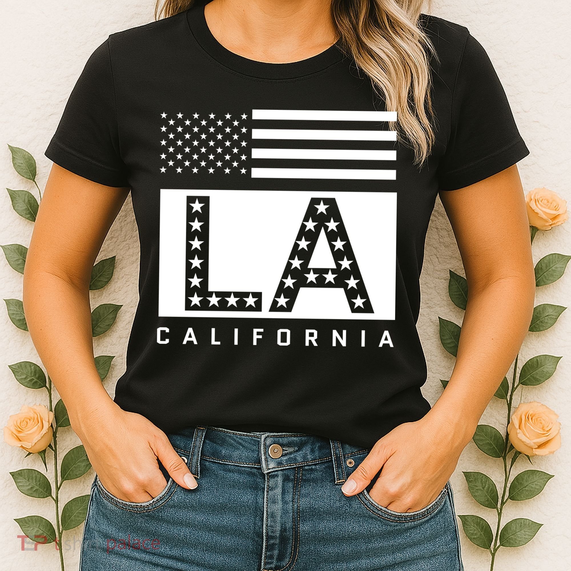 American LA California State Flag Women's T-Shirt