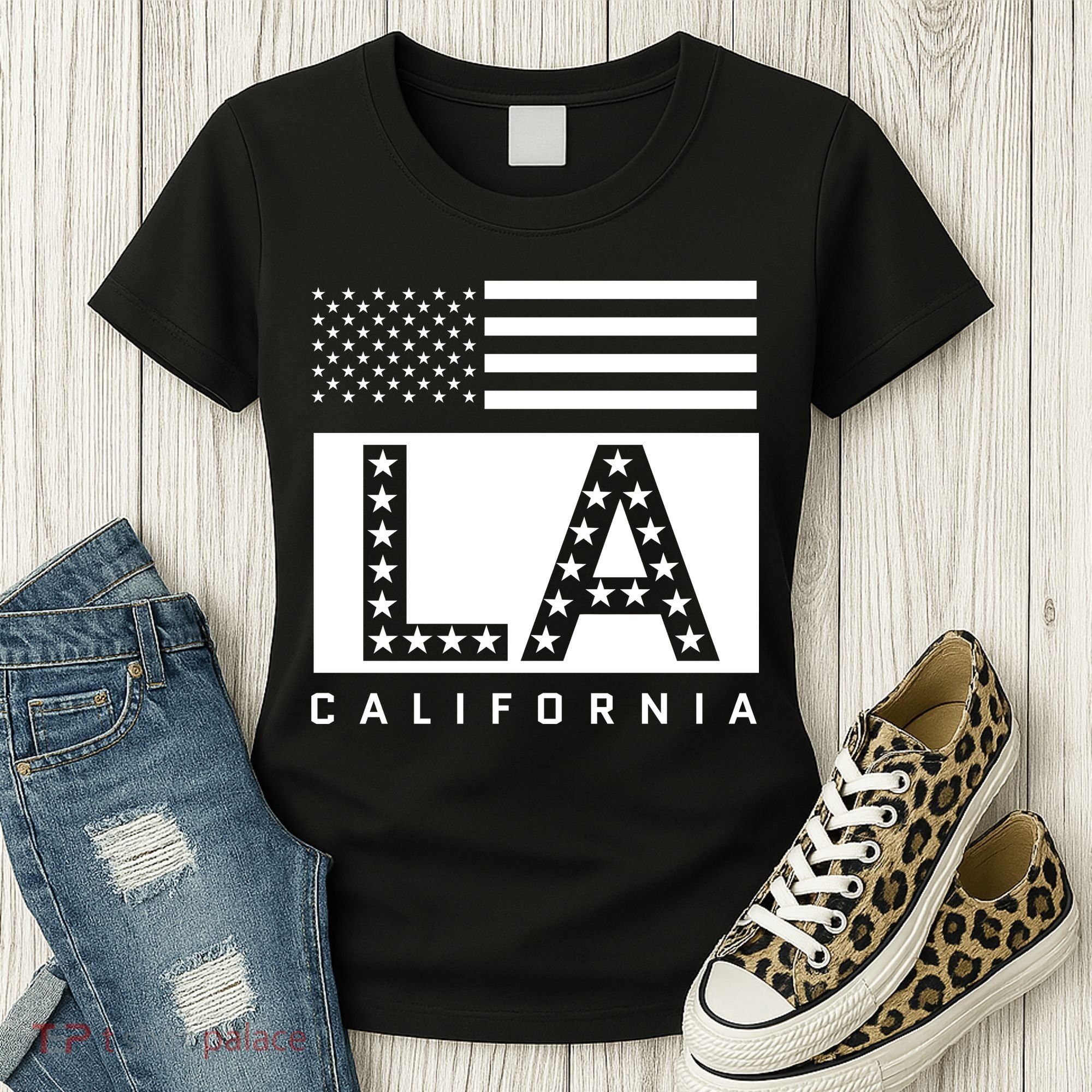 American LA California State Flag Women's T-Shirt