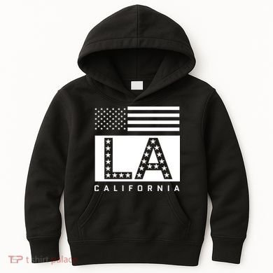 American LA California State Flag Kids Hoodie