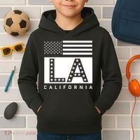 American LA California State Flag Kids Hoodie thumb 2
