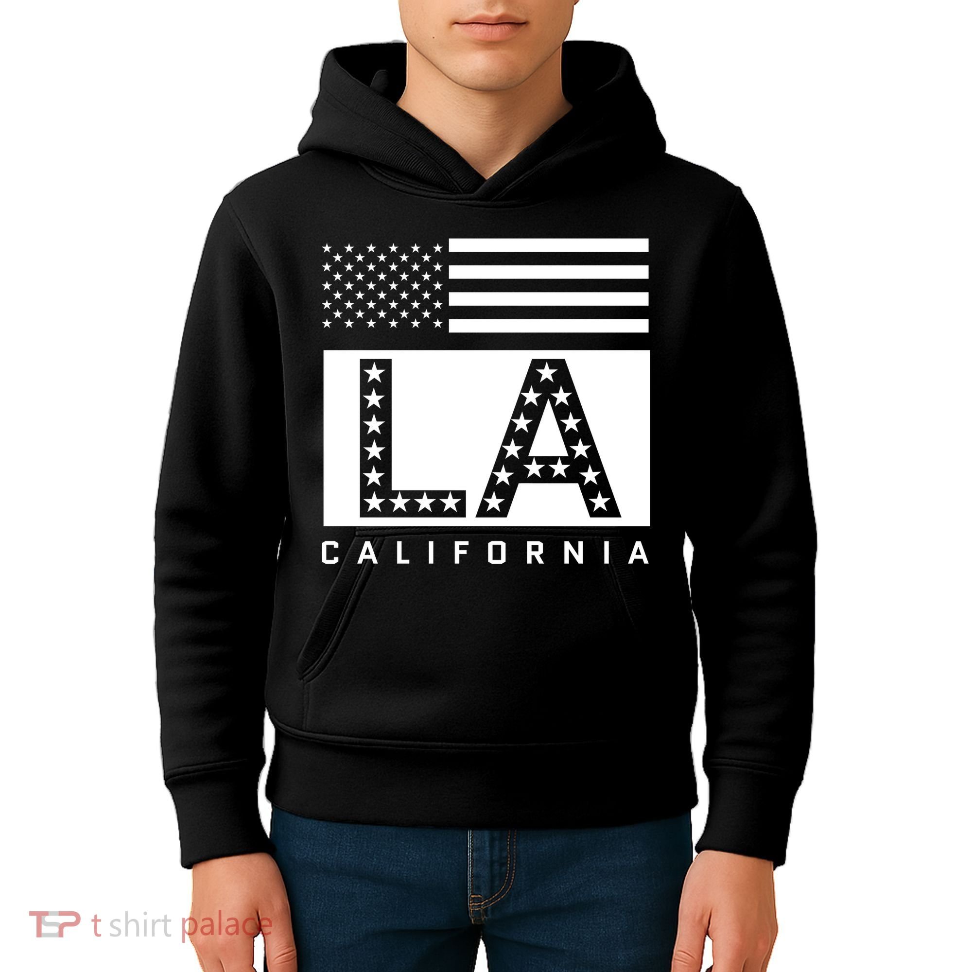 American LA California State Flag Kids Hoodie