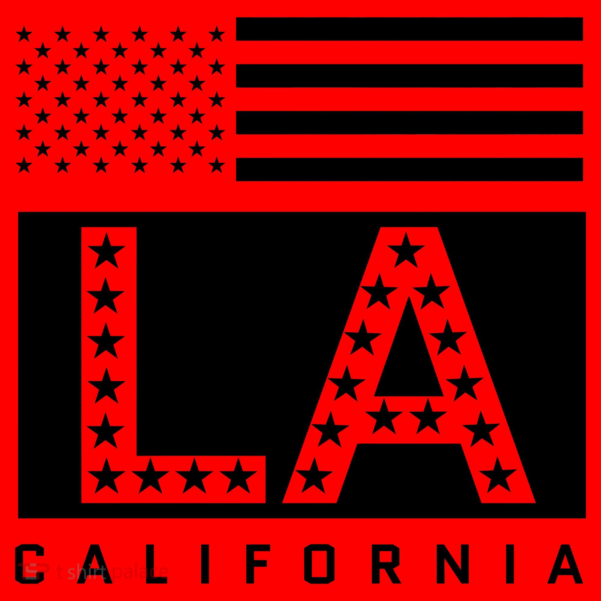 American LA California State Flag Santa Hat