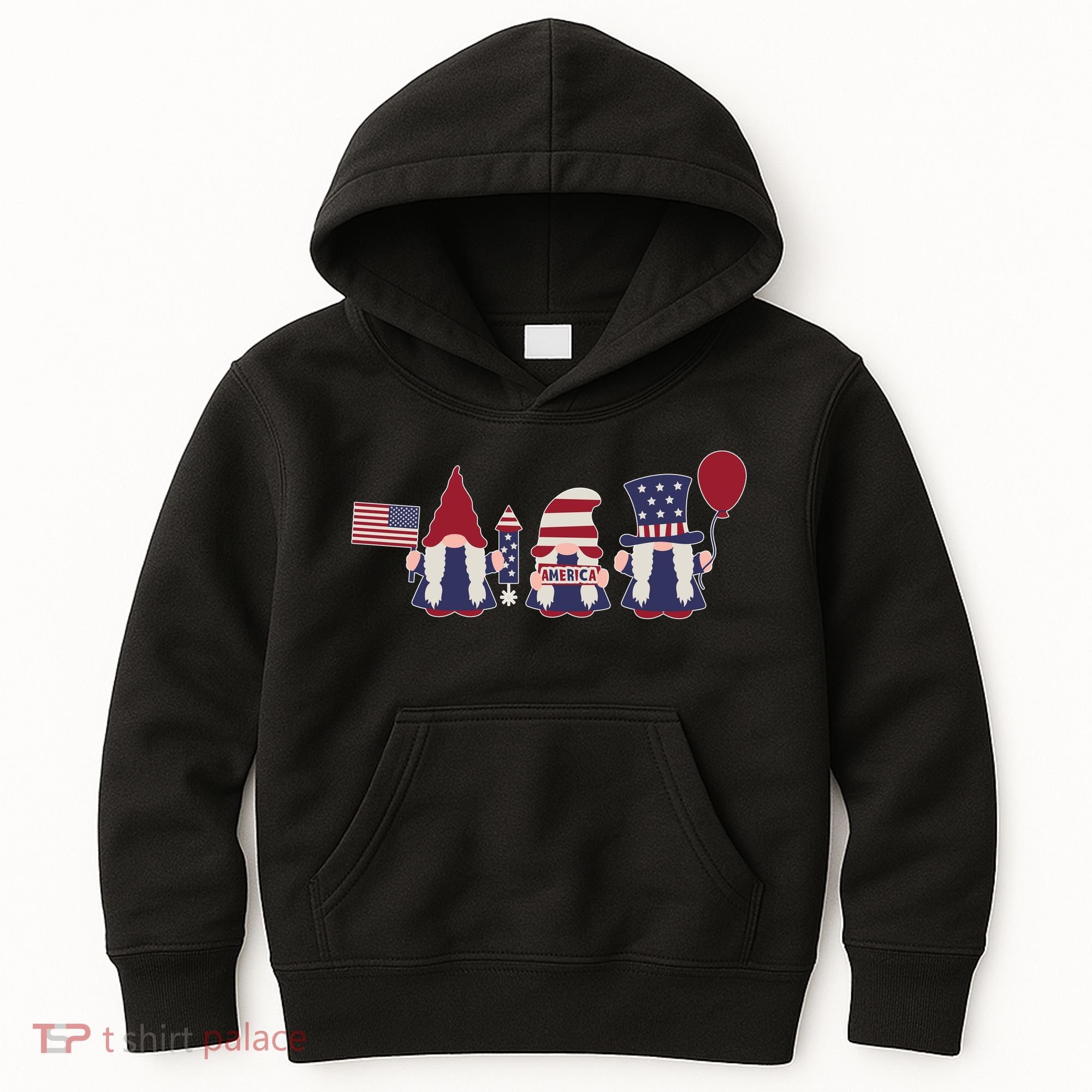 American Lawn Gnomes USA Go America Kids Hoodie