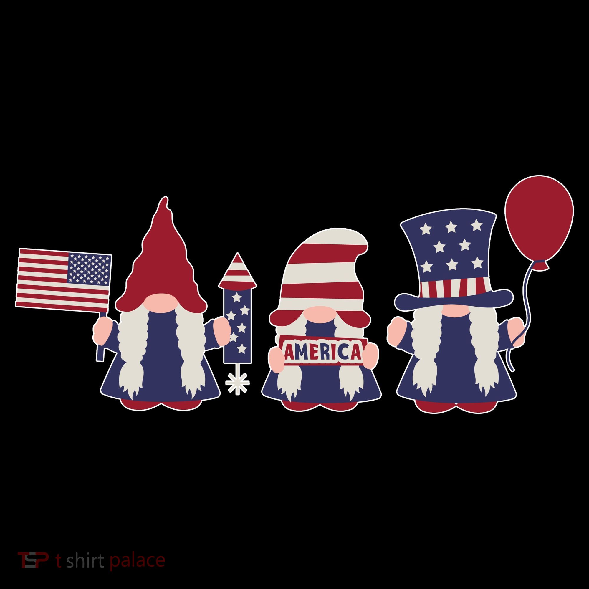 American Lawn Gnomes USA Go America Kids Long Sleeve Shirt