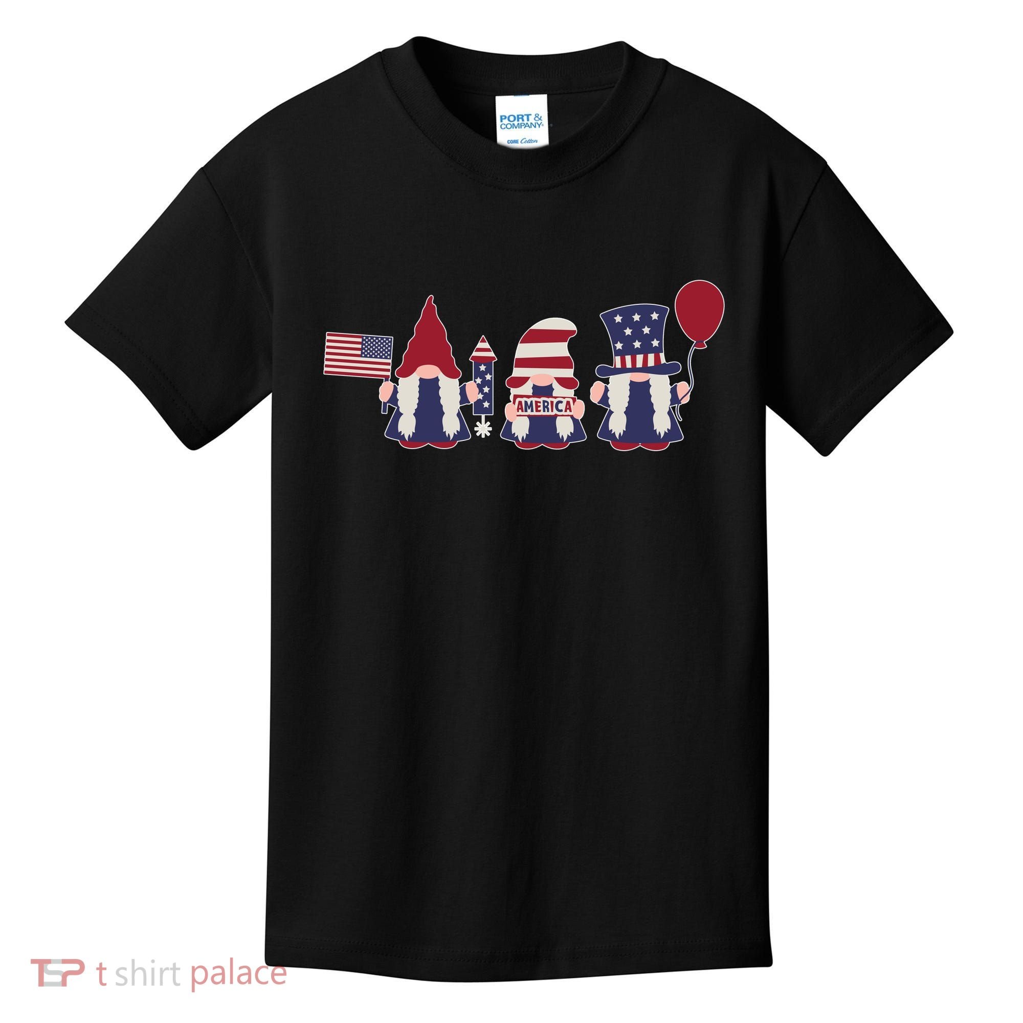 American Lawn Gnomes USA Go America Kids T-Shirt