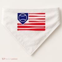 American League Baseball Flag USA-Made Doggie Bandana thumb 0