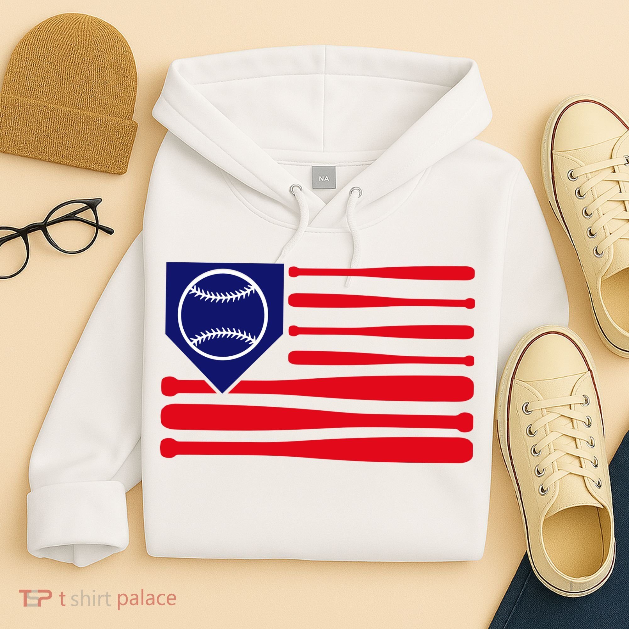 American League Baseball Flag Hoodie