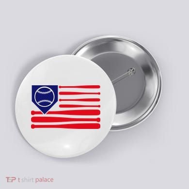American League Baseball Flag Button