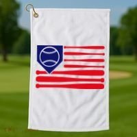 American League Baseball Flag Golf Towel thumb 1