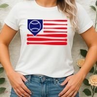 American League Baseball Flag Women's T-Shirt thumb 2