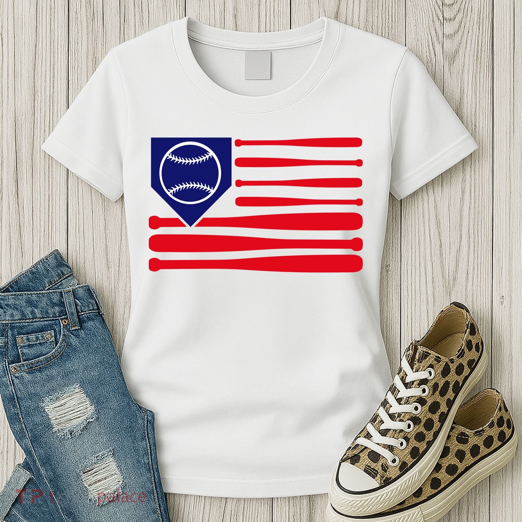 American League Baseball Flag Women's T-Shirt