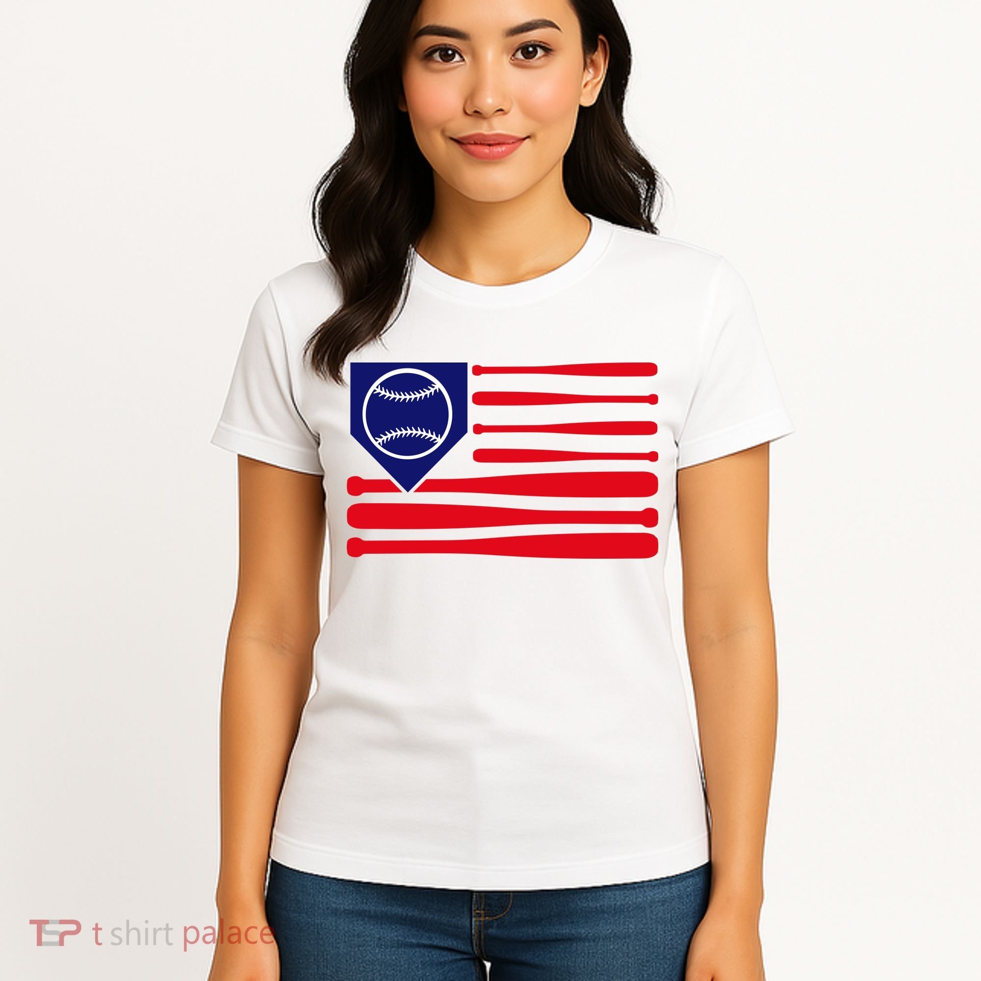 American League Baseball Flag Women's T-Shirt