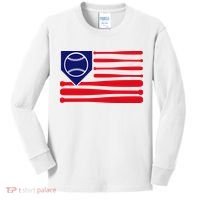 American League Baseball Flag Kids Long Sleeve Shirt thumb 0