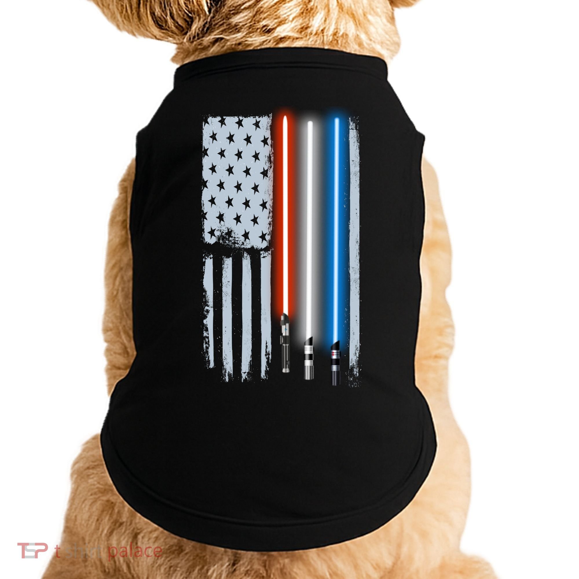 American Lightsaber Flag Doggie Tank