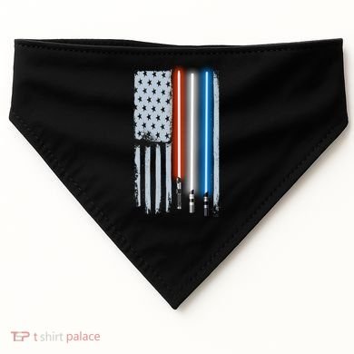 American Lightsaber Flag USA-Made Doggie Bandana