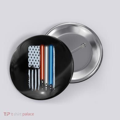 American Lightsaber Flag Button
