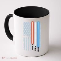 American Lightsaber Flag Coffee Mug thumb 0