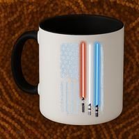 American Lightsaber Flag Coffee Mug thumb 2
