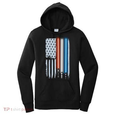 American Lightsaber Flag Women's Hoodie