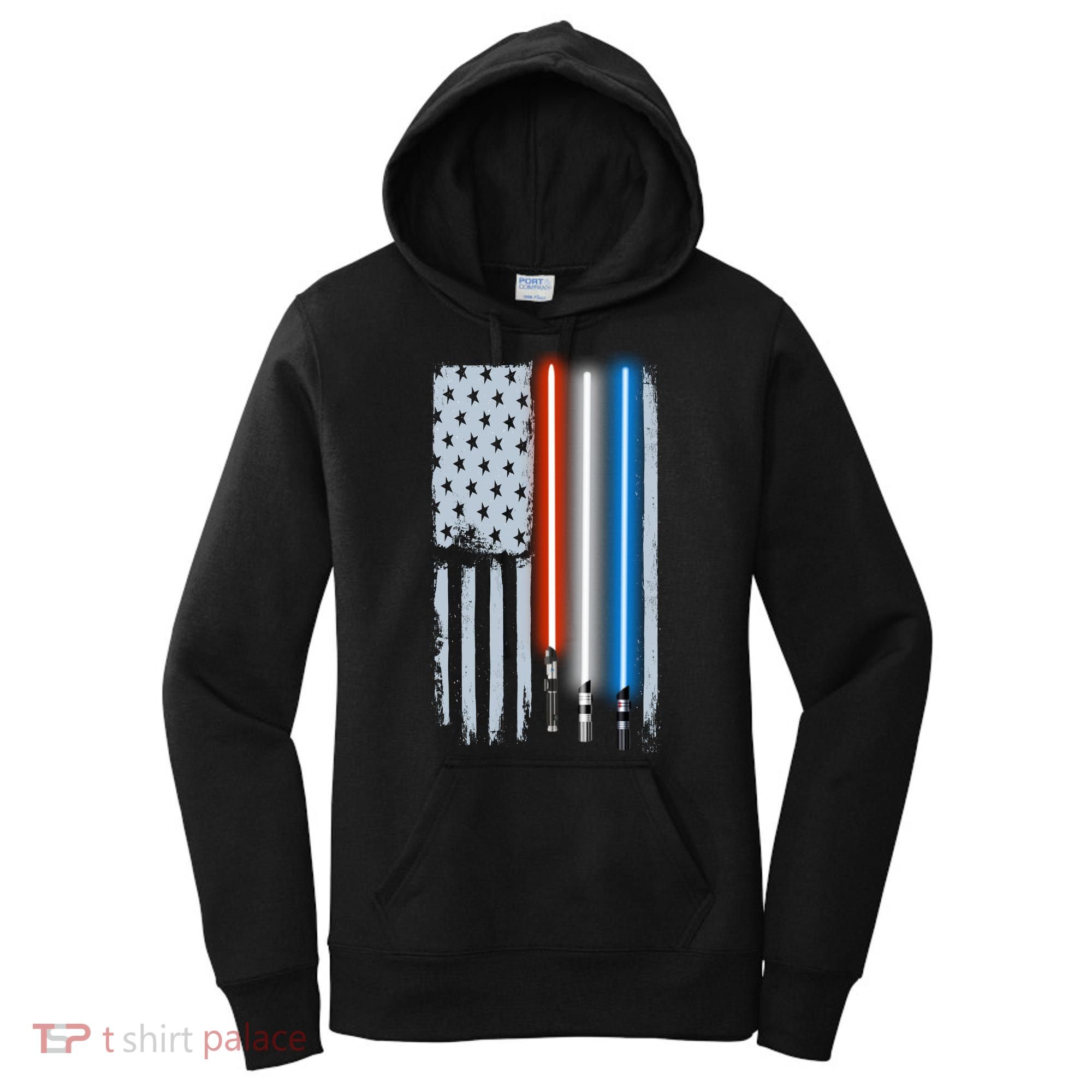 American Lightsaber Flag Women's Hoodie
