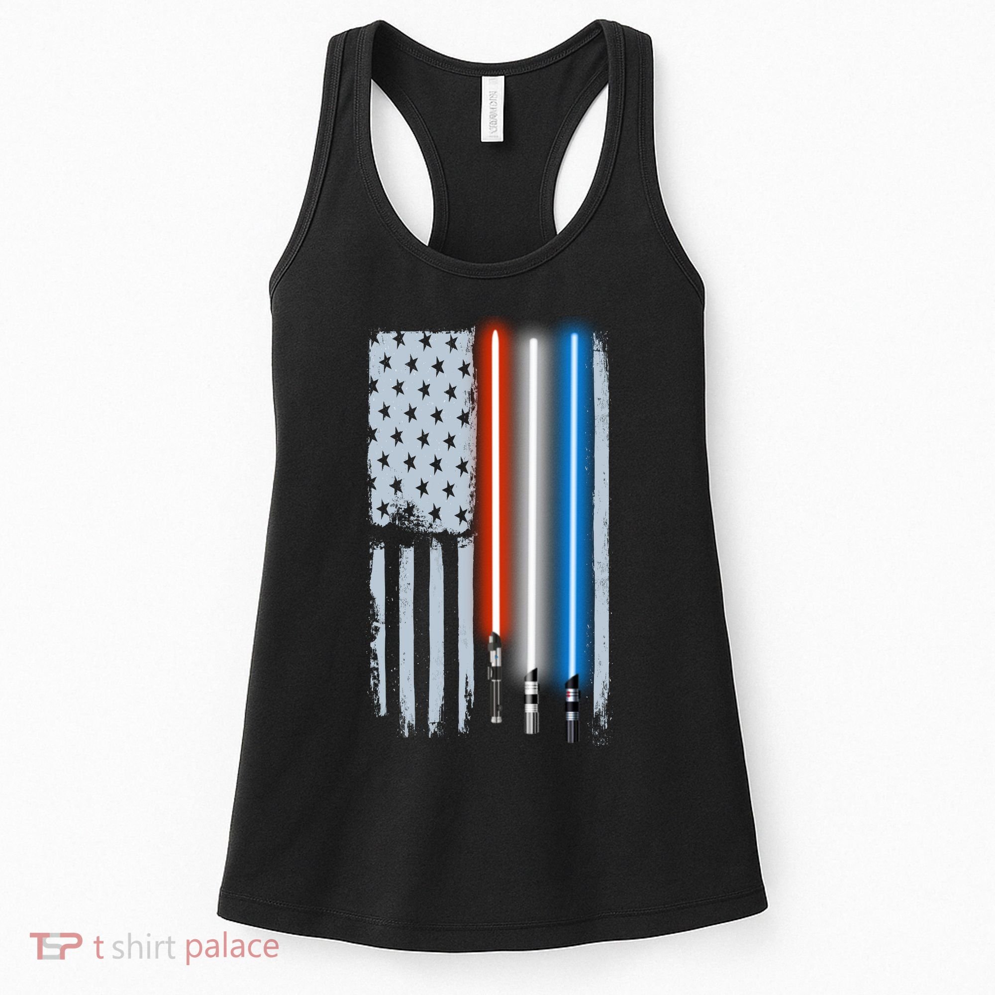 American Lightsaber Flag Women's Tank Top