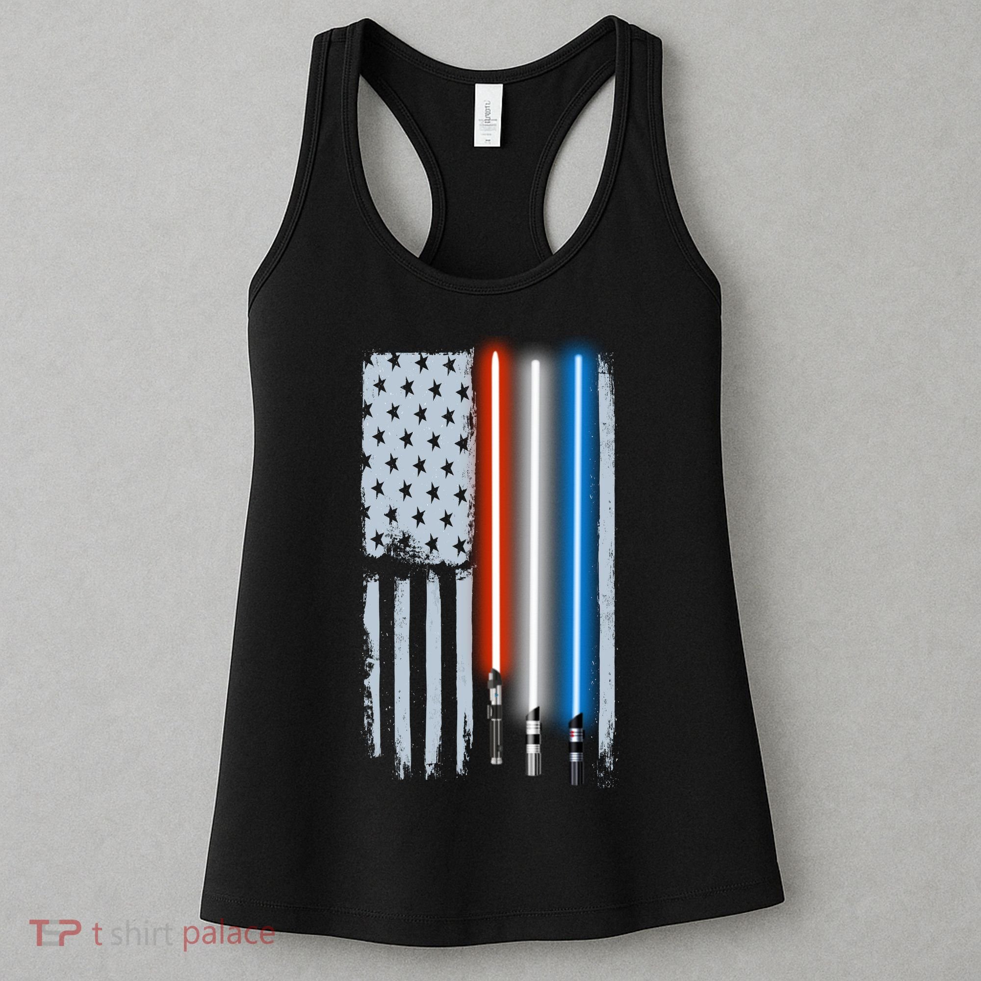 American Lightsaber Flag Women's Tank Top